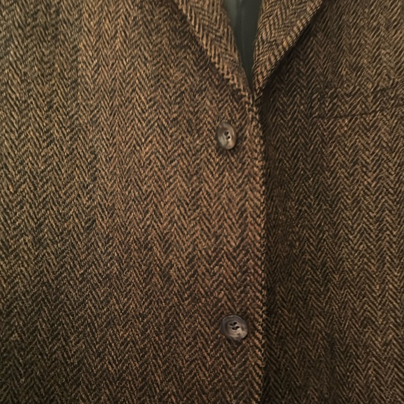 Vintage Herringbone Harris Tweed Sports Coat - Excellent Condition - Mens Medium - Picture 3 of 6